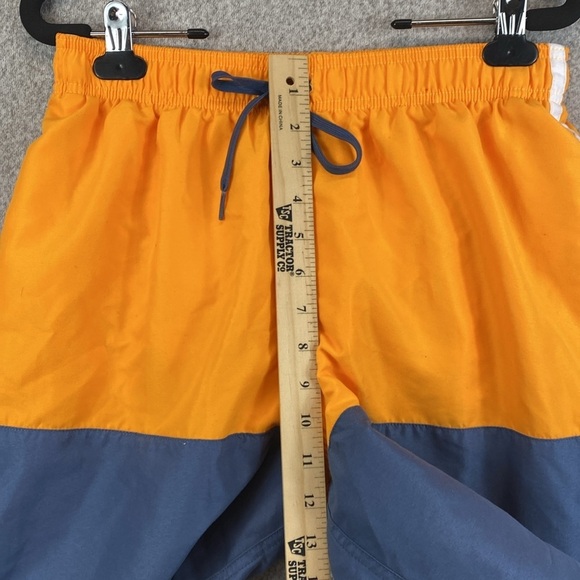 NIKE Men’s Swim Trunks Shorts M Mesh Liner Gray Orange 9" travel cruise beach - Picture 5 of 11